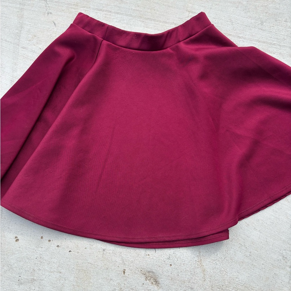 Frenchi Deep Red Skater festival Skirt size S